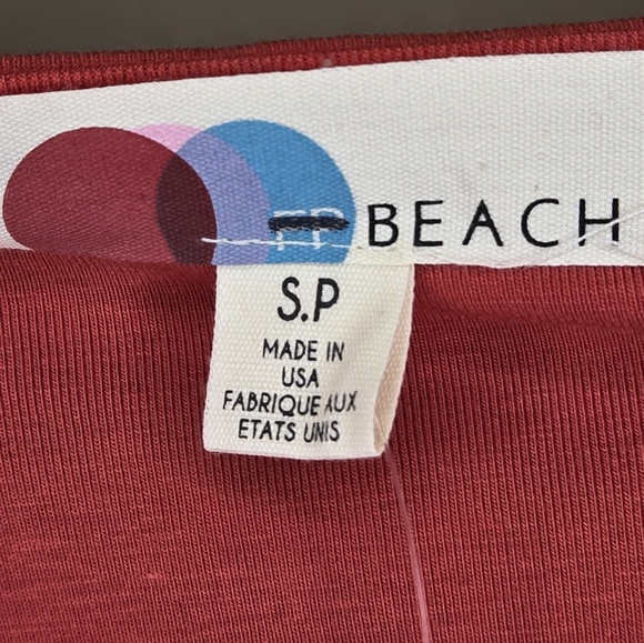 Free People Beach red stretchy open back dress NWOT S - Picture 3 of 4